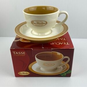 Tim Hortons Tea Cup and Saucer with Original Box Collectors 2006 - 8 ounce mug